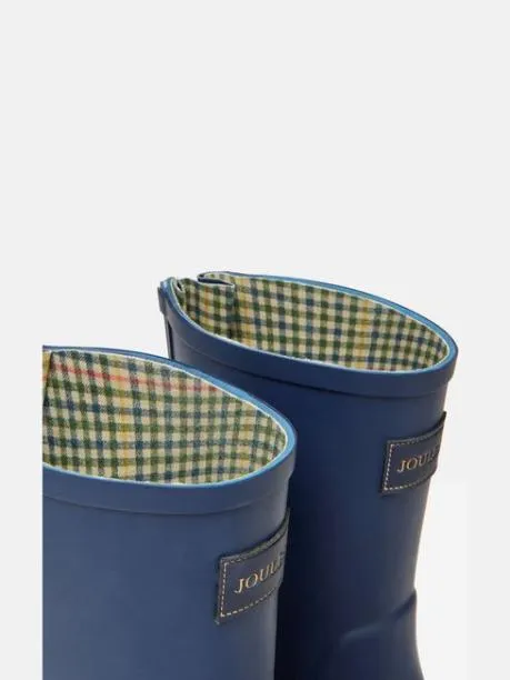 Wellies Women Joules Navy Blue Adjustable Mid Calf Wellies