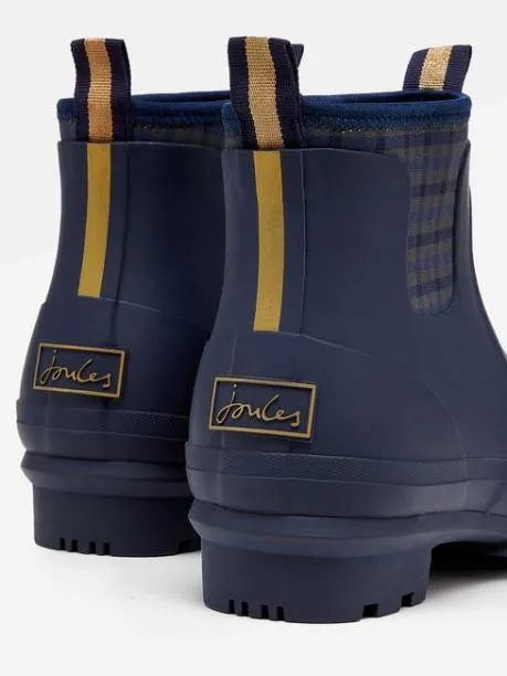 Wellies Women Joules Navy Blue Neoprene Lined Ankle Wellies