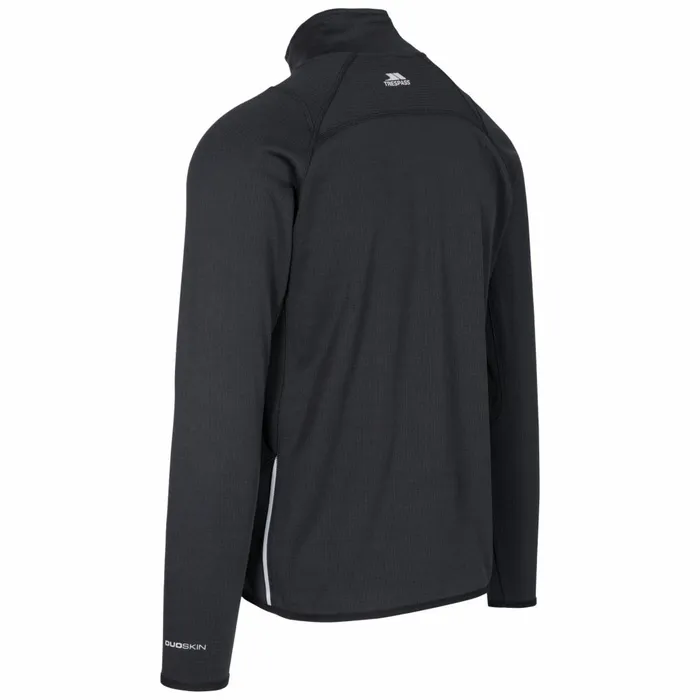 Whiten Quick Dry Active Jacket Black Men Trespass Gym and Sports Tops