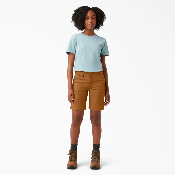 Women039s FLEX DuraTech Straight Fit Shorts 9034 Brown Duck Brown Duck bd Women Dickies Cargo Women039s FLEX DuraTech Straight Fit Shorts 9034 Brown Duck Brown Duck bd Women Dickies Cargo