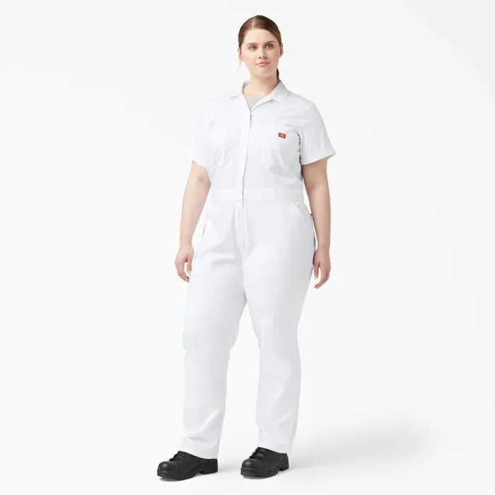 Women039s Plus FLEX Cooling TempiQ Short Sleeve Coveralls White White wh Women Dickies Coveralls Women039s Plus FLEX Cooling TempiQ Short Sleeve Coveralls White White wh Women Dickies Coveralls