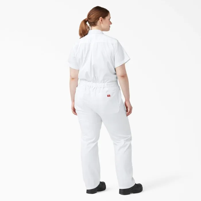 Women039s Plus FLEX Cooling TempiQ Short Sleeve Coveralls White White wh Women Dickies Coveralls