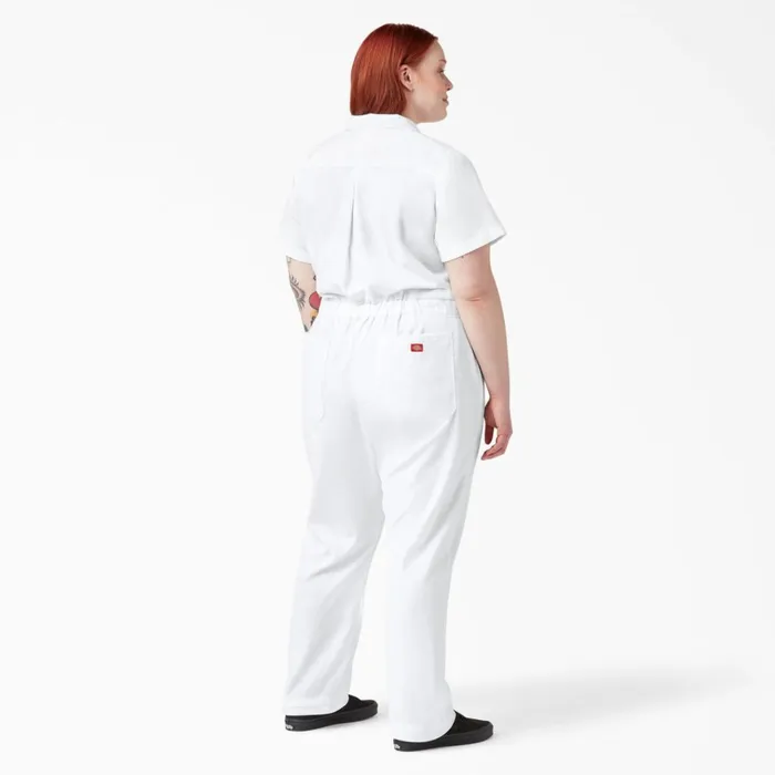 Women039s Plus FLEX Cooling TempiQ Short Sleeve Coveralls White White wh Women Dickies Coveralls