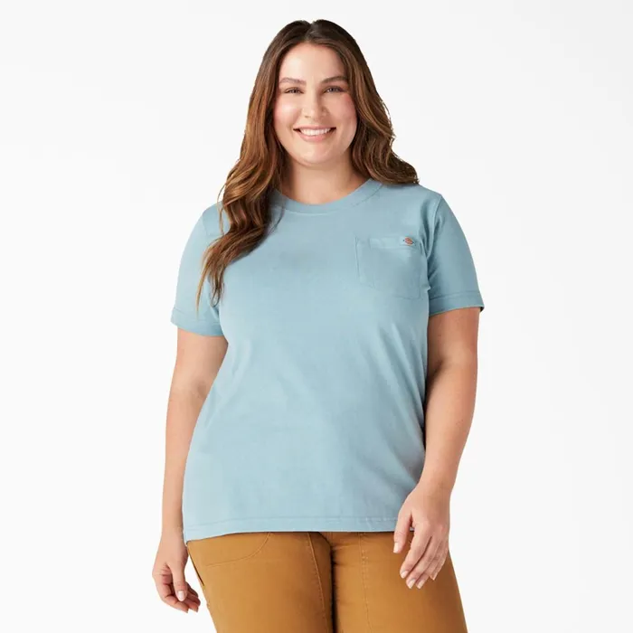 Women039s Plus Heavyweight Short Sleeve Pocket TShirt Dockside Blue Dockside Blue du1 Women Dickies Hi Vis Women039s Plus Heavyweight Short Sleeve Pocket TShirt Dockside Blue Dockside Blue du1 Women Dickies Hi Vis