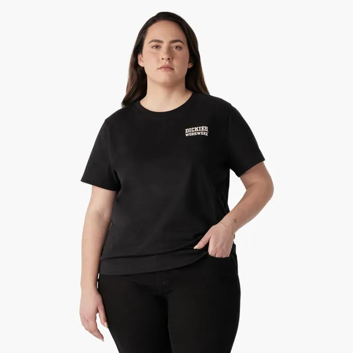 Women039s Plus Heavyweight Workwear Graphic TShirt Black Black kbk Women Dickies Tops Women039s Plus Heavyweight Workwear Graphic TShirt Black Black kbk Women Dickies Tops