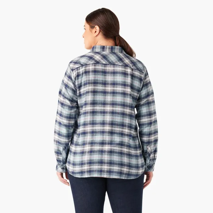 Women039s Plus Long Sleeve Plaid Flannel Shirt Clear BlueNavy Ombre Plaid Clear Bluenavy Ombre Plaid c1f Women Dickies Button Up Women039s Plus Long Sleeve Plaid Flannel Shirt Clear BlueNavy Ombre Plaid Clear Bluenavy Ombre Plaid c1f Women Dickies Button Up
