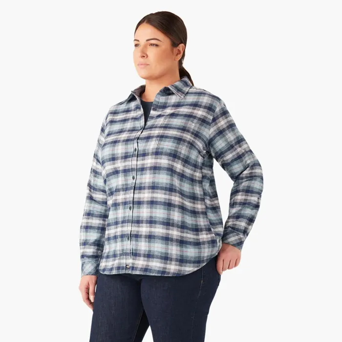 Women039s Plus Long Sleeve Plaid Flannel Shirt Clear BlueNavy Ombre Plaid Clear Bluenavy Ombre Plaid c1f Women Dickies Button Up Women039s Plus Long Sleeve Plaid Flannel Shirt Clear BlueNavy Ombre Plaid Clear Bluenavy Ombre Plaid c1f Women Dickies Button Up