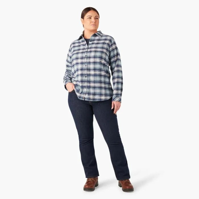 Women039s Plus Long Sleeve Plaid Flannel Shirt Clear BlueNavy Ombre Plaid Clear Bluenavy Ombre Plaid c1f Women Dickies Button Up Women039s Plus Long Sleeve Plaid Flannel Shirt Clear BlueNavy Ombre Plaid Clear Bluenavy Ombre Plaid c1f Women Dickies Button Up