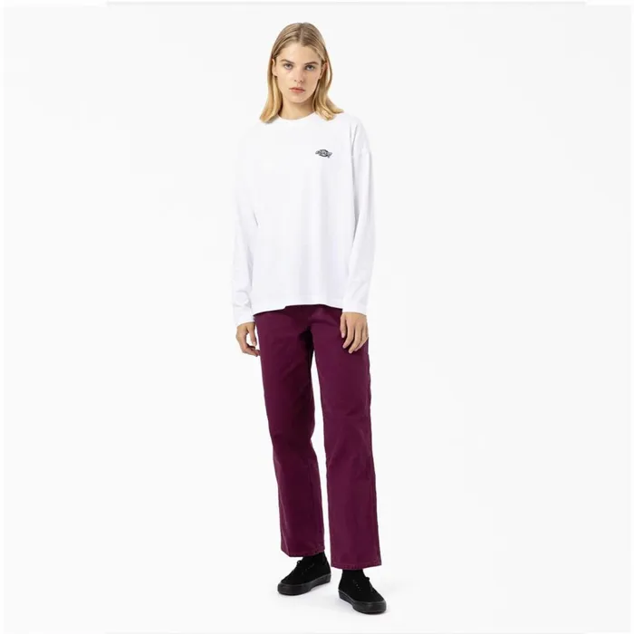 Women039s Summerdale Long Sleeve TShirt White White wh Women Dickies Long Sleeve TShirts