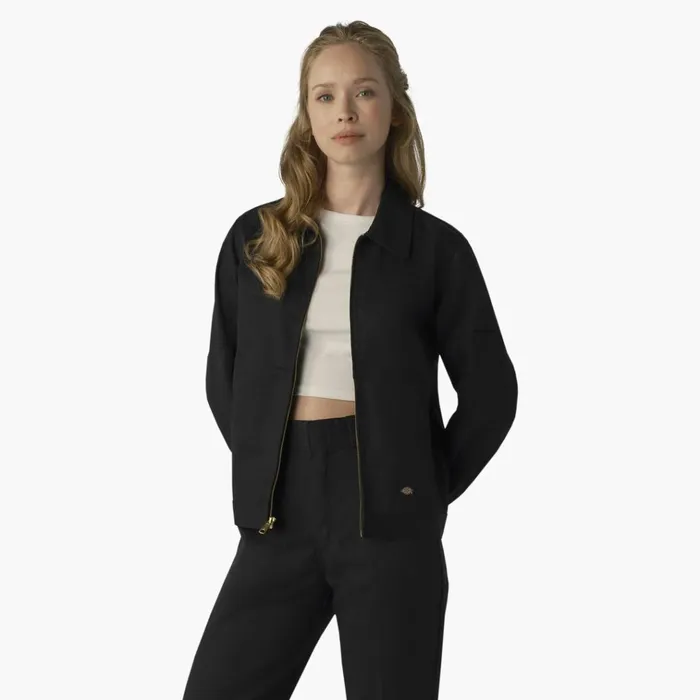 Women039s Unlined Eisenhower Jacket Black Black bsk Women Dickies Coats and Jackets Women039s Unlined Eisenhower Jacket Black Black bsk Women Dickies Coats and Jackets