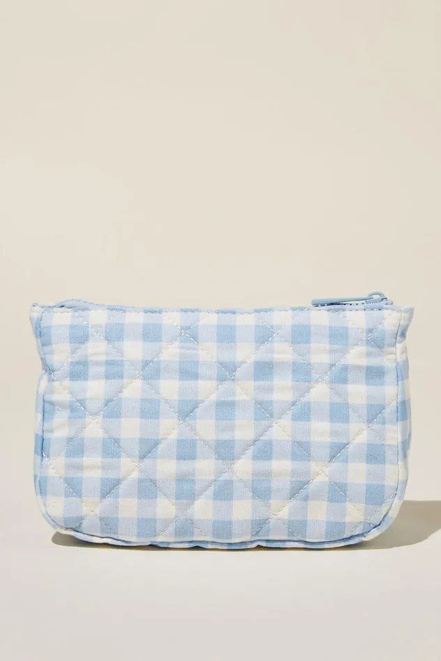Women Accessories and Slippers Cotton On Body Make Up Bag Blue Gingham