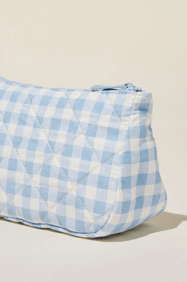 Women Accessories and Slippers Cotton On Body Make Up Bag Blue Gingham