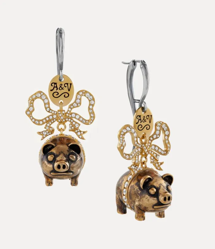 Women Alexina Earrings Oxisilveroxibrassgoldblackpatinawhite Vivienne Westwood Classic Styles Women Alexina Earrings Oxisilveroxibrassgoldblackpatinawhite Vivienne Westwood Classic Styles