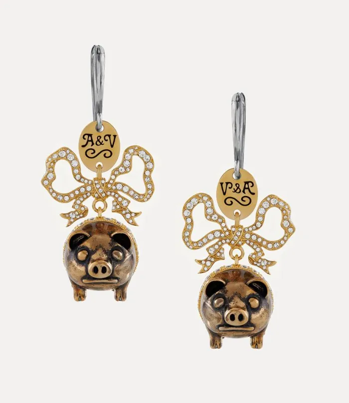 Women Alexina Earrings Oxisilveroxibrassgoldblackpatinawhite Vivienne Westwood Classic Styles Women Alexina Earrings Oxisilveroxibrassgoldblackpatinawhite Vivienne Westwood Classic Styles
