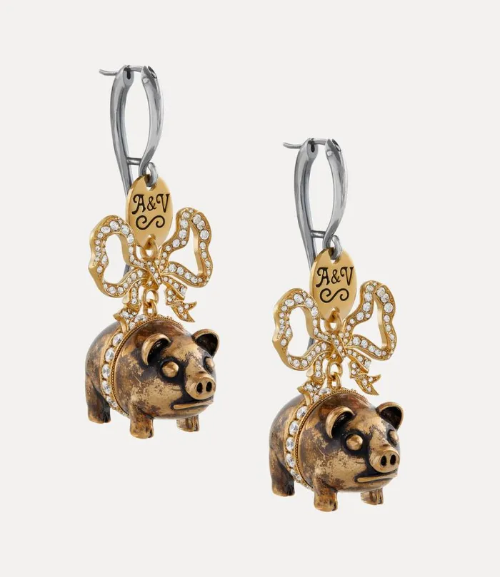 Women Alexina Earrings Oxisilveroxibrassgoldblackpatinawhite Vivienne Westwood Classic Styles Women Alexina Earrings Oxisilveroxibrassgoldblackpatinawhite Vivienne Westwood Classic Styles