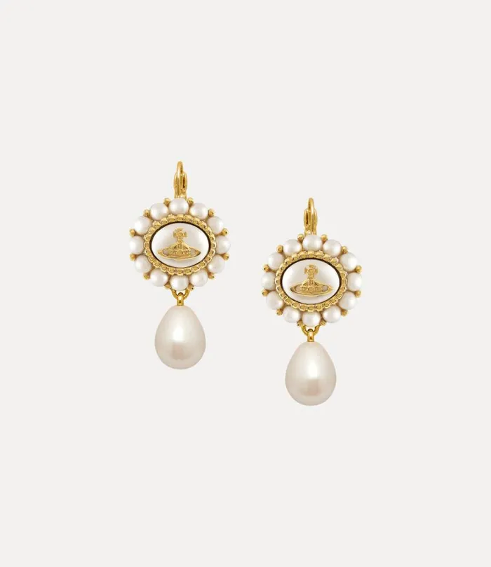 Women Amaya Drop Earrings goldcreamrosepearl Vivienne Westwood Earrings