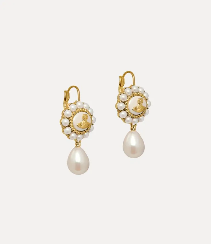 Women Amaya Drop Earrings goldcreamrosepearl Vivienne Westwood Earrings Women Amaya Drop Earrings goldcreamrosepearl Vivienne Westwood Earrings