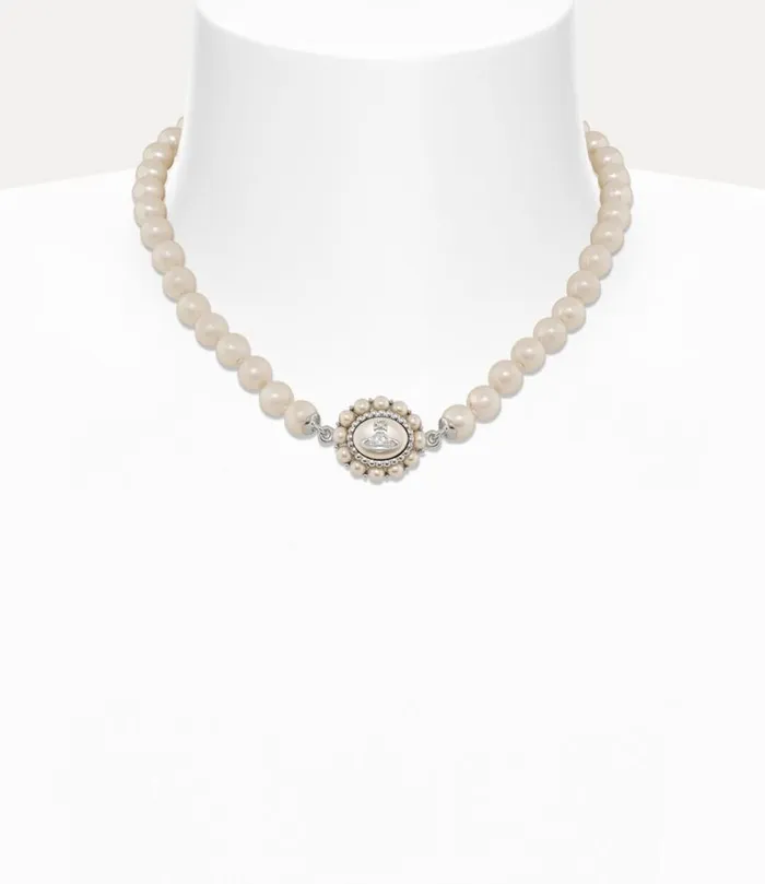 Women Amaya Large Pearl Necklace Platinumcreamrosepearl Vivienne Westwood Necklaces