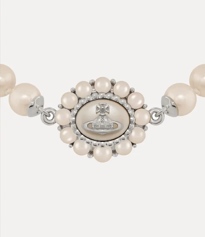 Women Amaya Large Pearl Necklace Platinumcreamrosepearl Vivienne Westwood Necklaces Women Amaya Large Pearl Necklace Platinumcreamrosepearl Vivienne Westwood Necklaces