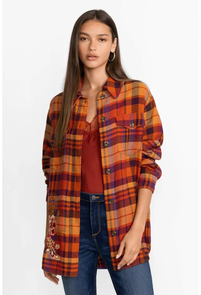 Women Ananke Shirt Jacket Plaid Johnny Was Outerwear