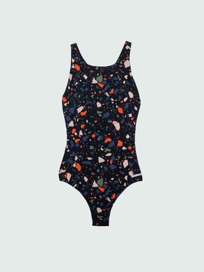Women Anella Reversible Swimsuit Microplastics Print Forest Finisterre Swimwear and Bikinis