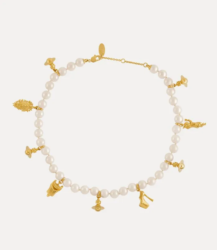 Women Anglo Pearl Necklace Goldcreamrosepearl Vivienne Westwood Necklaces Women Anglo Pearl Necklace Goldcreamrosepearl Vivienne Westwood Necklaces