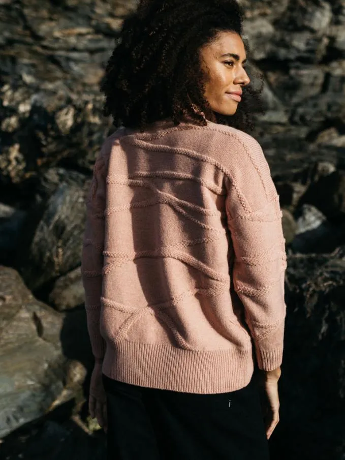 Women Arkose Knit Jumper Blush Finisterre Knitwear