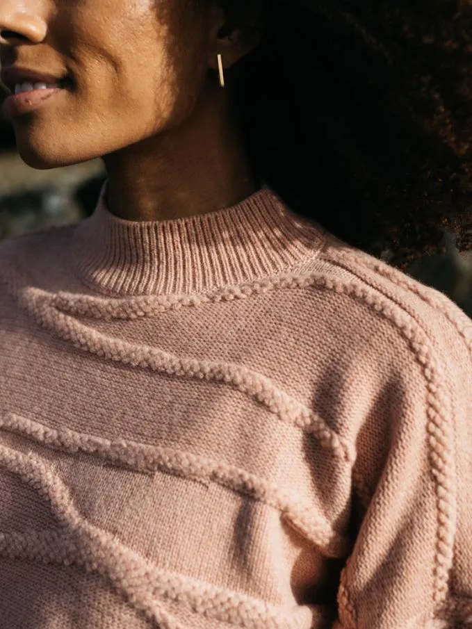 Women Arkose Knit Jumper Blush Finisterre Knitwear