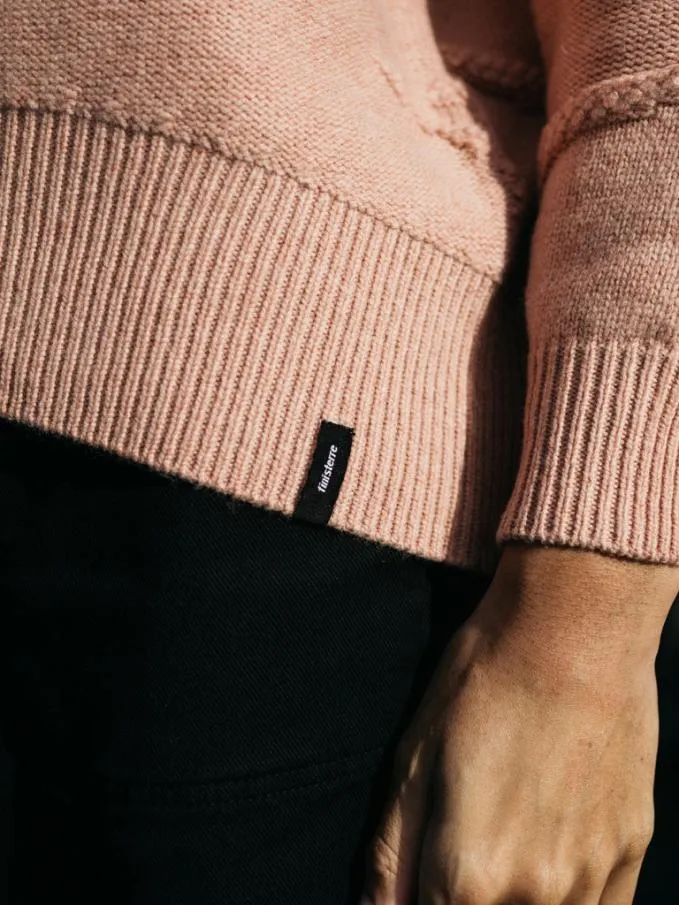 Women Arkose Knit Jumper Blush Finisterre Knitwear