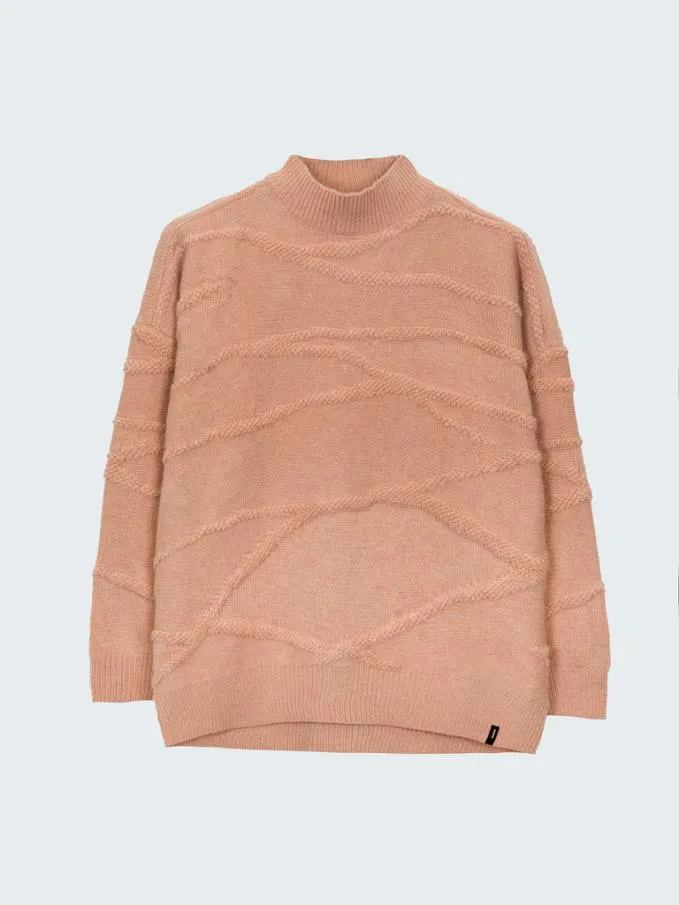 Women Arkose Knit Jumper Blush Finisterre Knitwear