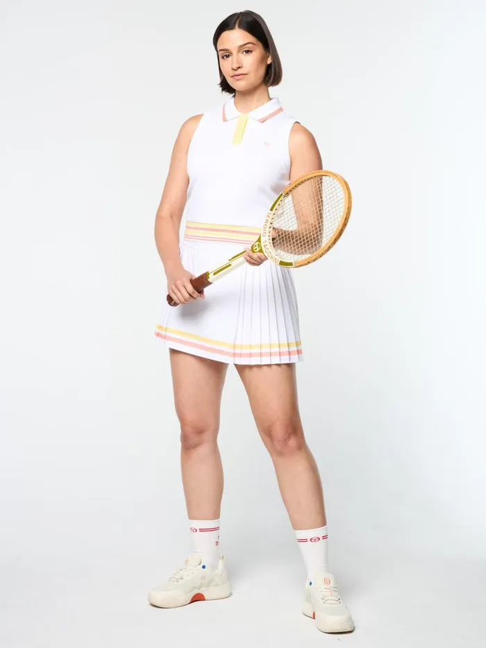 Women Athleisure Sergio Tacchini Noale Tennis Wrap Skirt Brilliant White
