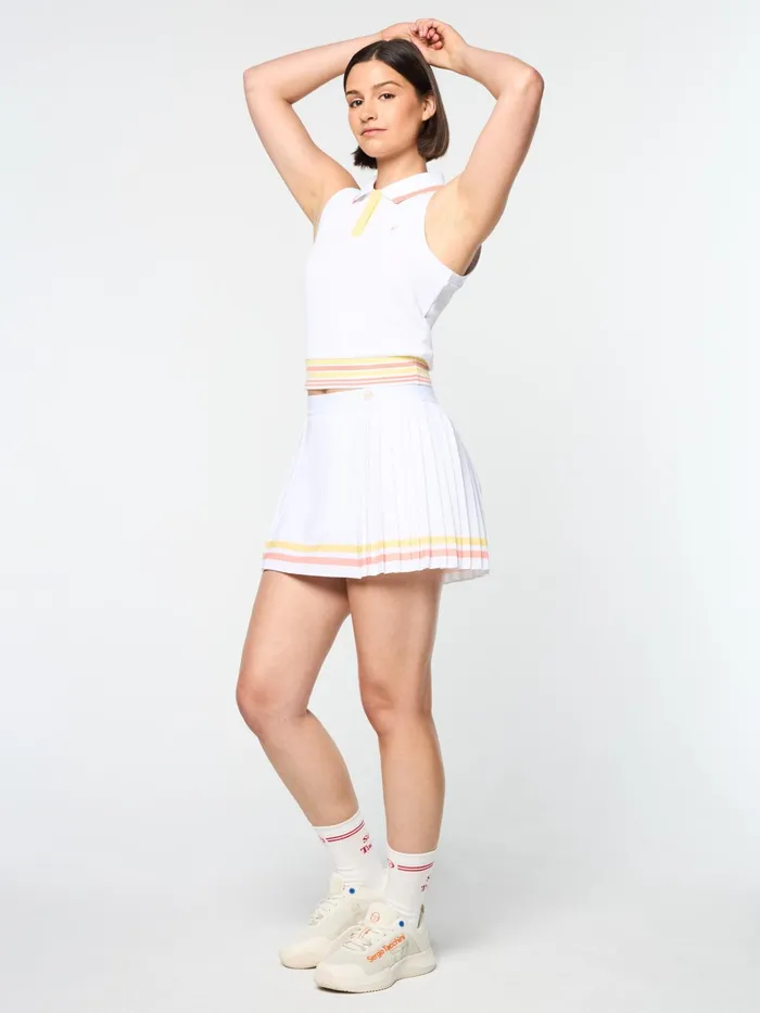 Women Athleisure Sergio Tacchini Noale Tennis Wrap Skirt Brilliant White