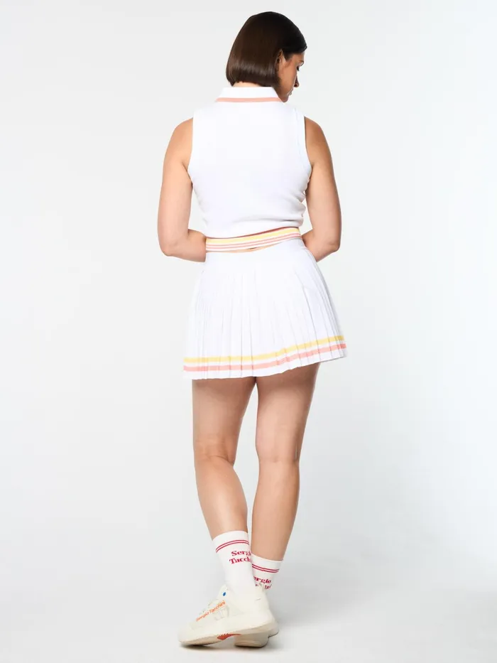 Women Athleisure Sergio Tacchini Noale Tennis Wrap Skirt Brilliant White