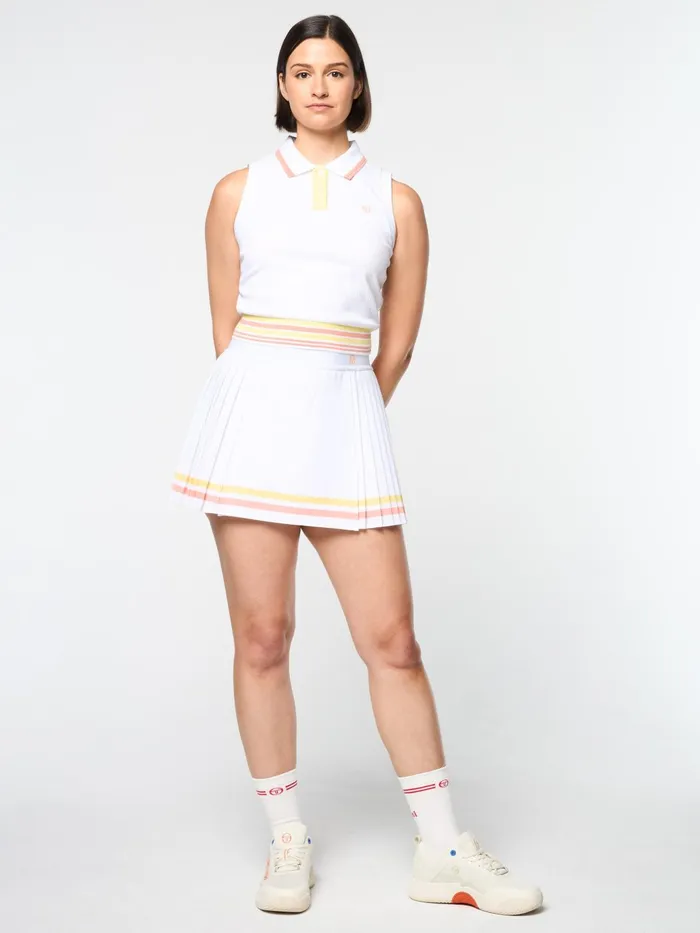 Women Athleisure Sergio Tacchini Noale Tennis Wrap Skirt Brilliant White