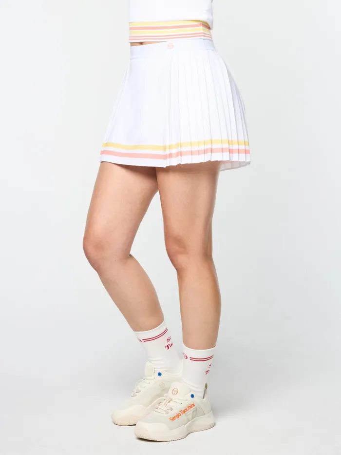 Women Athleisure Sergio Tacchini Noale Tennis Wrap Skirt Brilliant White