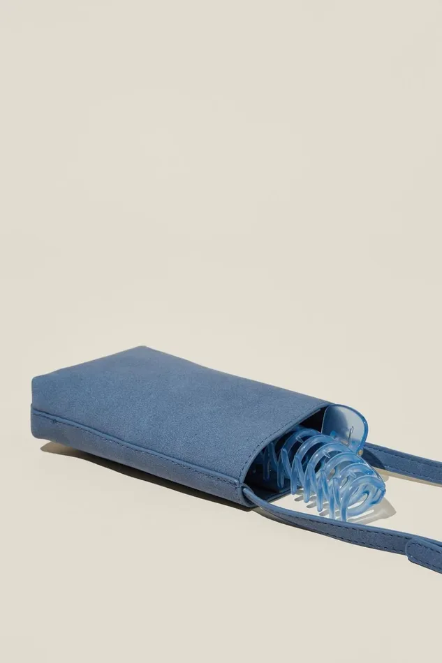 Women Bags and Belts Cotton On Freya Phone Sling Horizon Blue Nubuck Women Bags and Belts Cotton On Freya Phone Sling Horizon Blue Nubuck