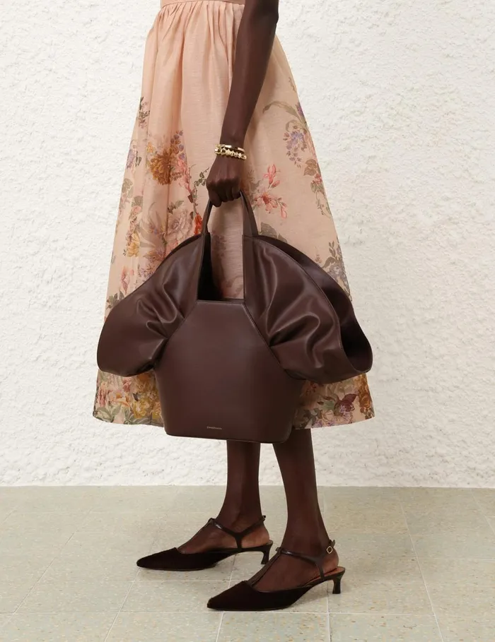 Women Bags Zimmermann Calyxe Tote Dark Chocolate