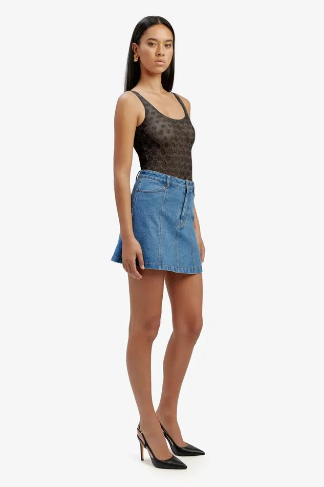 Women Bardot Bodysuits Adoni Lace Bodysuit In Black Women Bardot Bodysuits Adoni Lace Bodysuit In Black