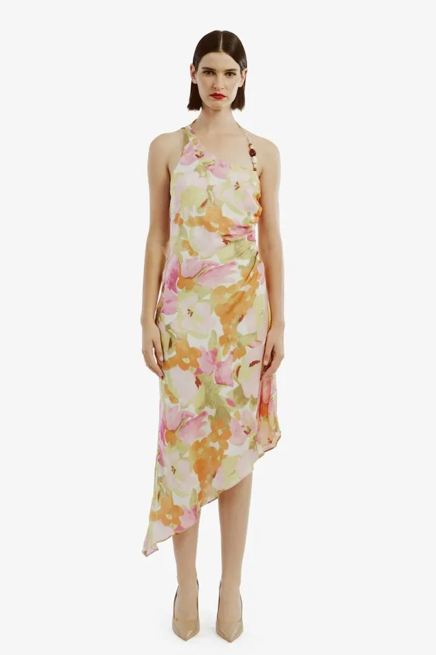 Women Bardot Day To Night Dresses Andy One Shoulder Midi Dress In Wall Flrl Women Bardot Day To Night Dresses Andy One Shoulder Midi Dress In Wall Flrl