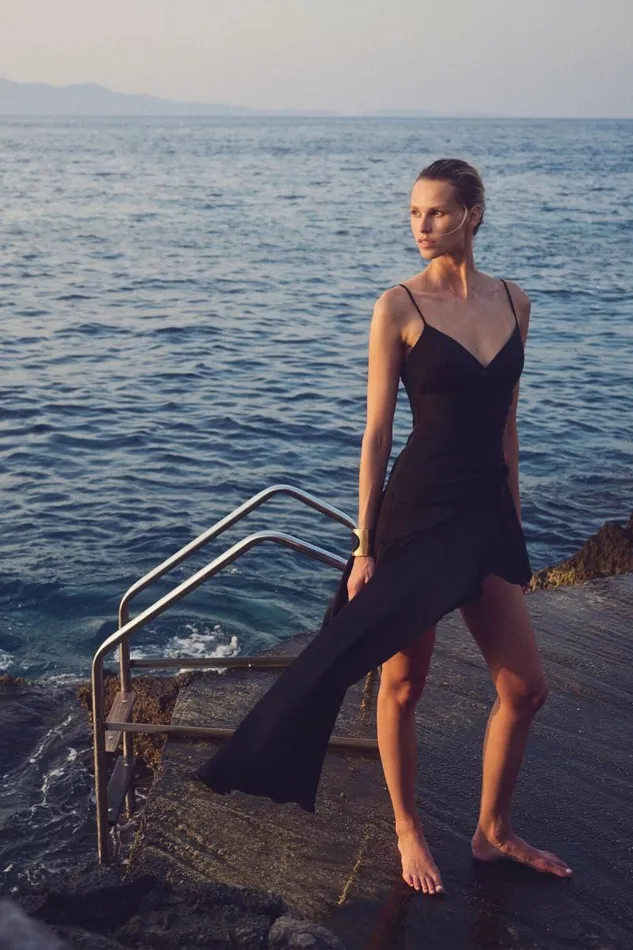Women Bardot Day To Night Dresses Idres High Low Dress In Black