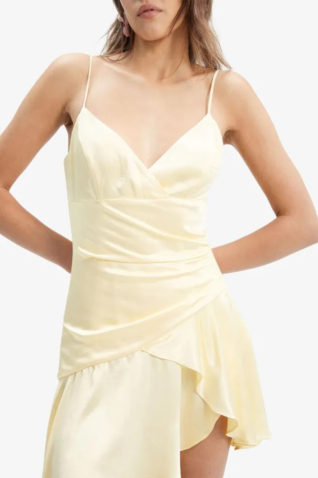 Women Bardot Day To Night Dresses Idres High Low Dress In Canary Ylw Women Bardot Day To Night Dresses Idres High Low Dress In Canary Ylw