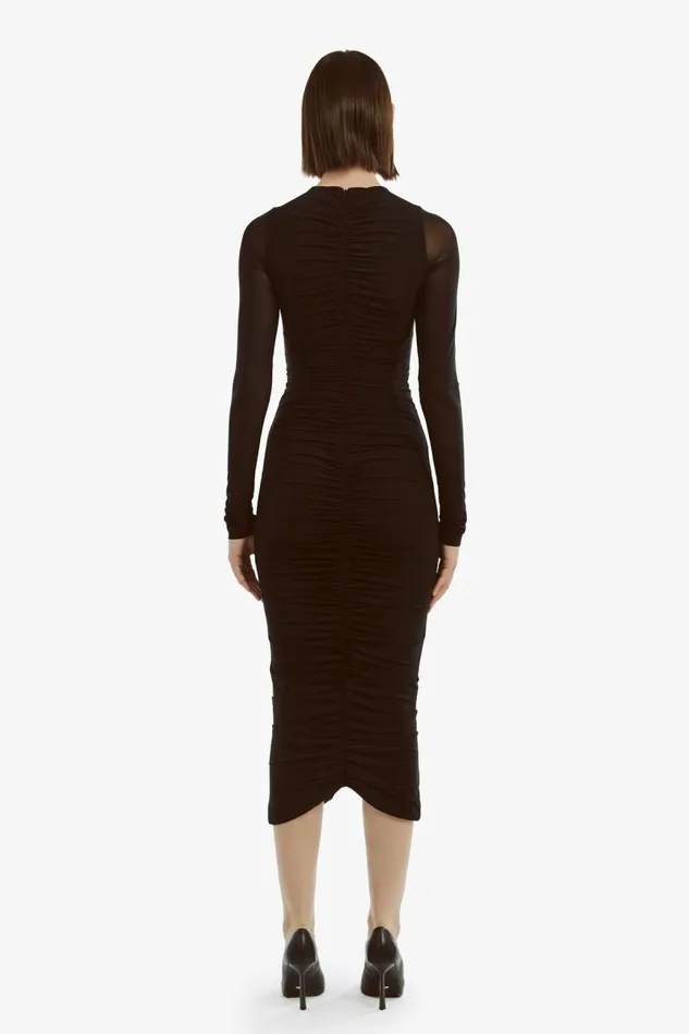 Women Bardot Day To Night Dresses Jaya Mesh Maxi Dress In Black Women Bardot Day To Night Dresses Jaya Mesh Maxi Dress In Black