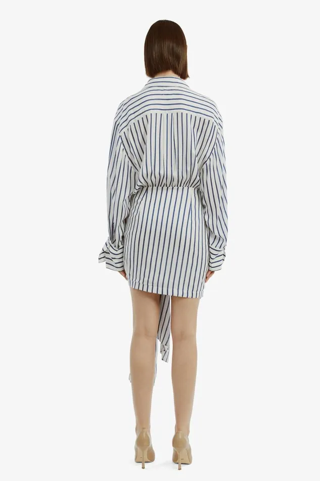 Women Bardot Day To Night Dresses Malira Shirt Dress In NavyWhite Women Bardot Day To Night Dresses Malira Shirt Dress In NavyWhite