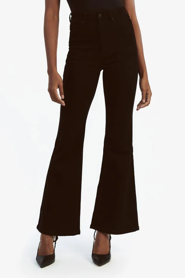 Women Bardot Flare Jean Ashlynn Hi Boot Leg Jean In Black Women Bardot Flare Jean Ashlynn Hi Boot Leg Jean In Black