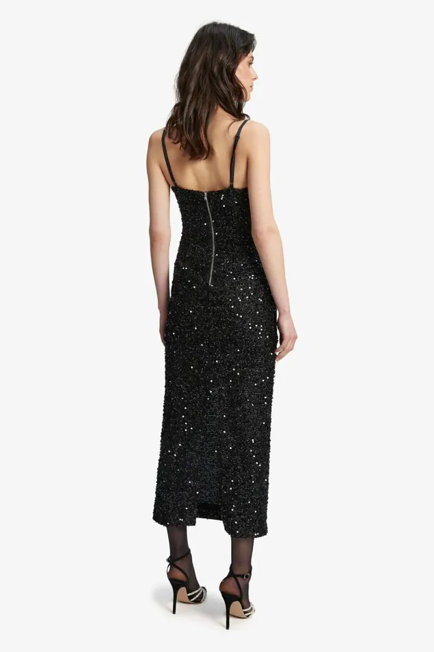 Women Bardot Occasion Dresses Infinite Sequin Maxi Dress In Black Women Bardot Occasion Dresses Infinite Sequin Maxi Dress In Black