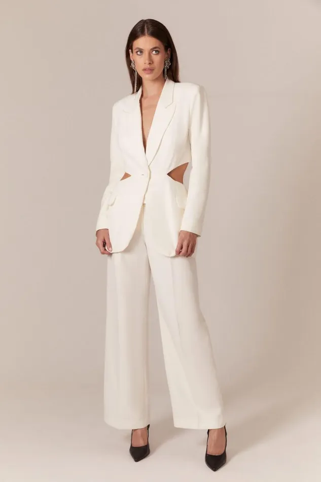 Women Bardot Pants Cassian Tailored Pant In Ivory