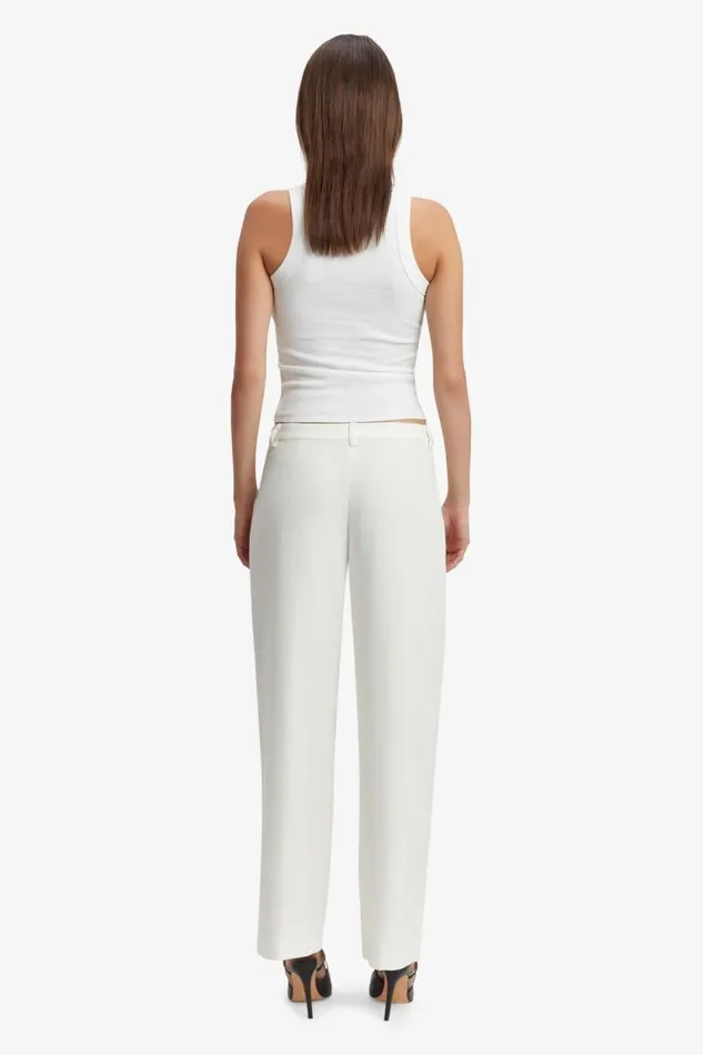 Women Bardot Pants Cassian Tailored Pant In Ivory Women Bardot Pants Cassian Tailored Pant In Ivory