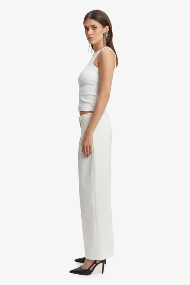 Women Bardot Pants Cassian Tailored Pant In Ivory Women Bardot Pants Cassian Tailored Pant In Ivory