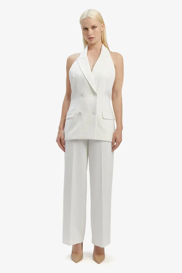 Women Bardot Party Tops Freya Longline Vest In Orchid White Women Bardot Party Tops Freya Longline Vest In Orchid White