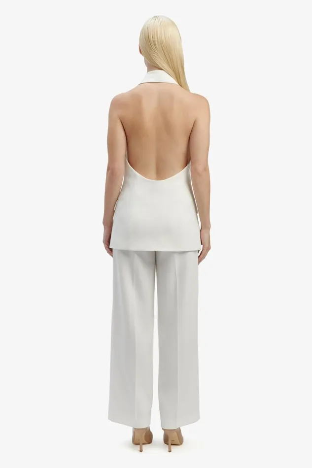 Women Bardot Party Tops Freya Longline Vest In Orchid White Women Bardot Party Tops Freya Longline Vest In Orchid White